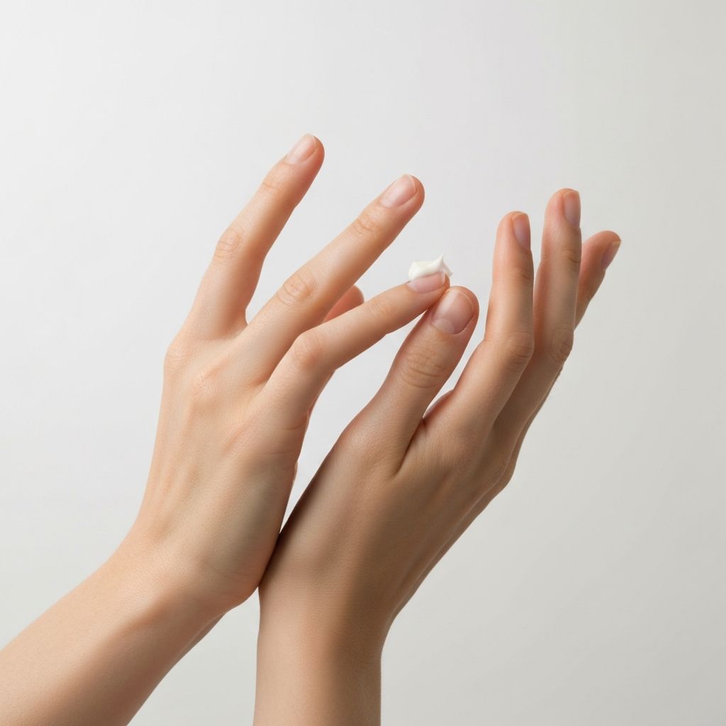 Aplicación de serum en manos